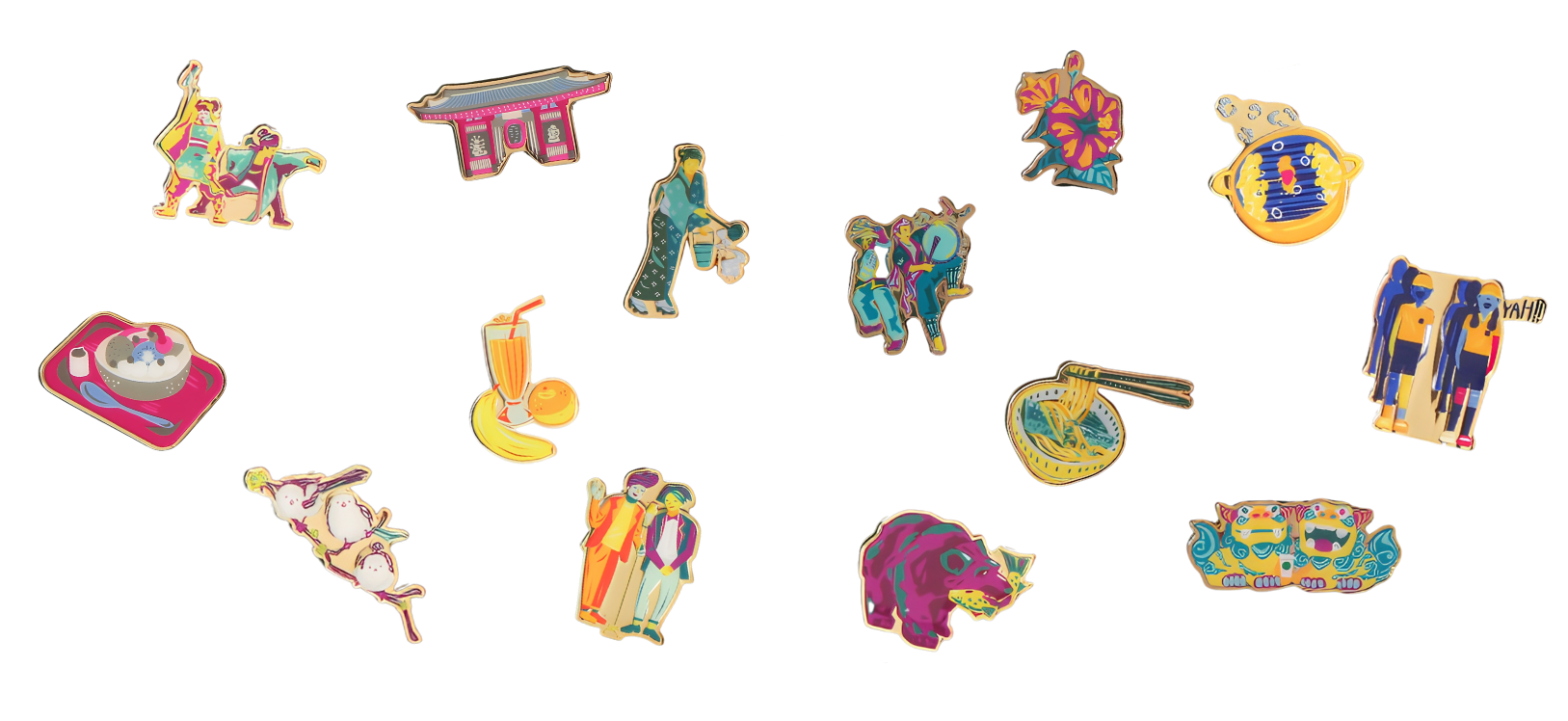 Starbucks Discovery Series Pins collection representing 6 regions Japan Starbucks Discovery Series Pins collection representing 6 regions Japan
